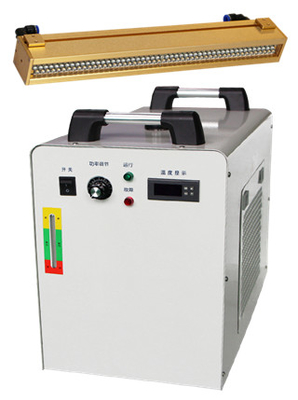 আঠালো/কালি শুকানোর সরঞ্জামের জন্য জল শীতল UV LED নিরাময় ল্যাম্প 365nm 385nm 405nm
